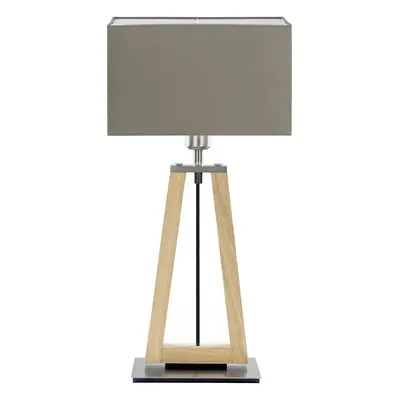 HerzBlut Stolní lampa HerzBlut Bi Bob, přírodní dub/taupe