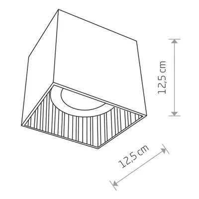 Euluna Downlight Groove, hranaté, jeden zdroj, černá