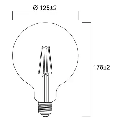 Sylvania Sylvania E27 filament LED G120 4W 2 700K 840 lm