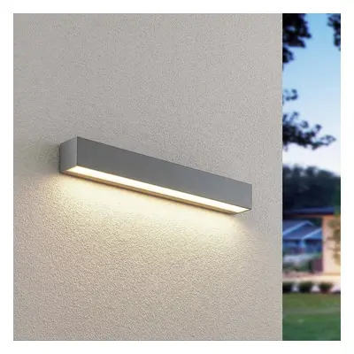 Lucande Venkovní nástěnné svítidlo Lucande LED Lengo, 50 cm, stříbrná, 1 světlo,