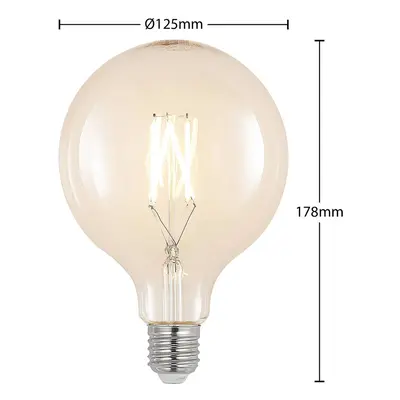 Arcchio LED filament E27 8W 2700K G125 globe čirá sada 3ks