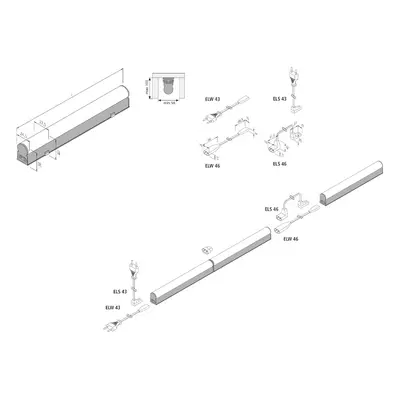 Hera LED světelná lišta EcoLite F HO, 3 000K, 60cm