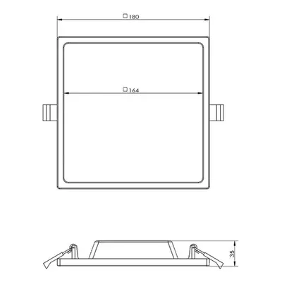 Deko-Light LED vestavné stropní svítidlo Alya bílé 18x18cm 3 000 K