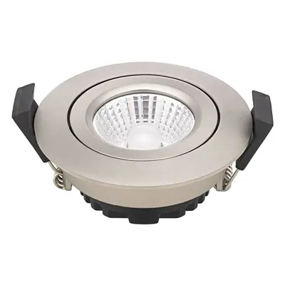 Sigor LED bodový podhled Diled, Ø 8,5 cm, 6 W, Dim-To-Warm, ocel