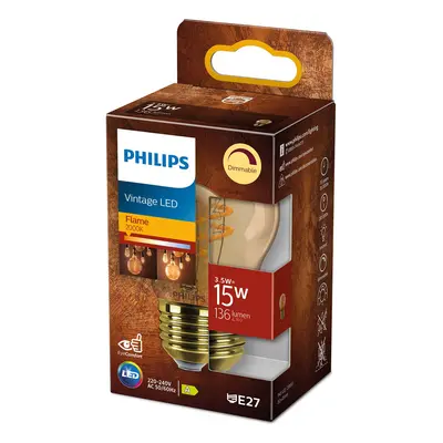 Philips Philips LED Classic E27 P45 2,6W 1 800K zlatá dim