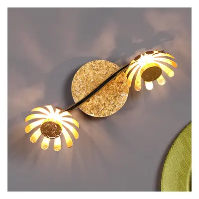 Eco-Light LED nástěnné svítidlo Bloom 2 zdroje zlaté