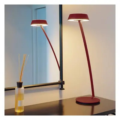 Oligo OLIGO Glance LED stolní lampa oblouk červená matná