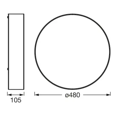 LEDVANCE Stropní svítidlo Ledvance Orbis Paris Ø 48 cm černé