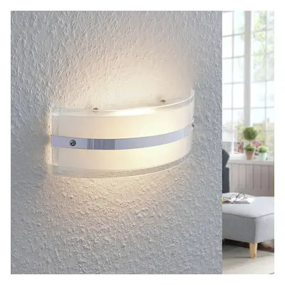 Lindby Skleněné nástěnné světlo Zinka s LED, 25 cm