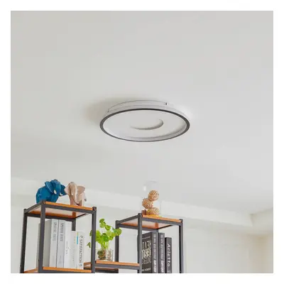 Lindby Lindby LED stropní svítidlo Edenia, černá/bílá, CCT, Ø 51 cm