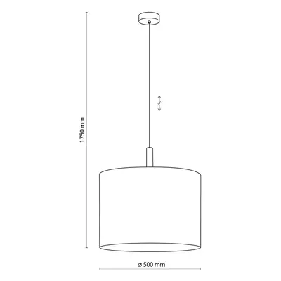 TK Lighting závěsné světlo Deva Nature, 1 zdroj, textil