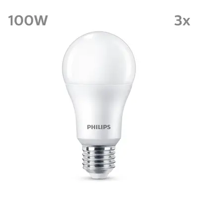 Philips Philips LED žárovka E27 13W 1521lm 4000K matná 3ks