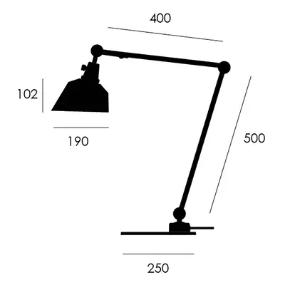 midgard midgard modular TYP 551 stolní lampa černá 70 cm