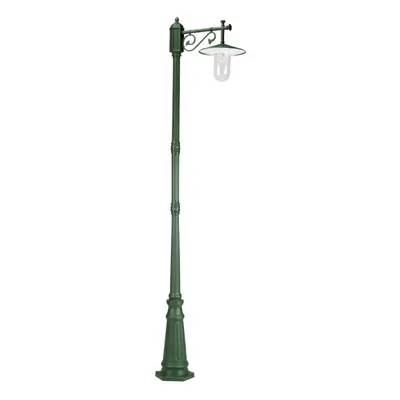 K.S. Verlichting Louvre post light green/clear