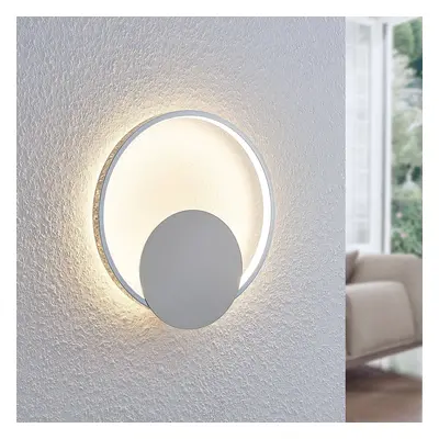 Lindby Nástěnné LED svítidlo Lindby Anays, Ø 32 cm, chrom/čirý, plast