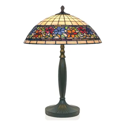 Artistar Stolní lampa Flora ve stylu Tiffany, dole otevřená, 62 cm