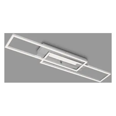 Briloner LED stropní svítidlo Frame Mid, 3 000 K, hliník