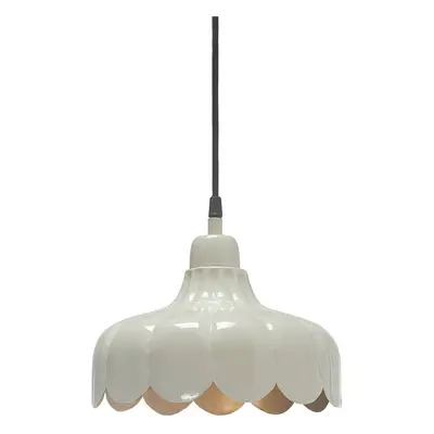 PR Home PR Home závěsná lampa Wells Small, béžová/zlatá, Ø 24 cm, zástrčka