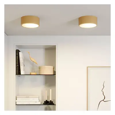 TEMAR LIGHTING Stropní svítidlo Cleo, Ø 20 cm, IP20, zlatá barva, kov, E27