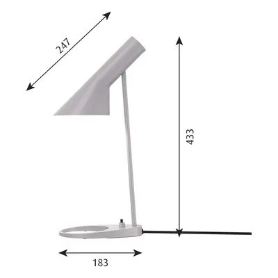 Louis Poulsen Louis Poulsen AJ Mini stolní lampa, světle šedá