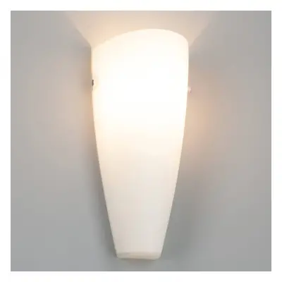 Lindby Skleněná nástěnná lampa Hermine, bílá