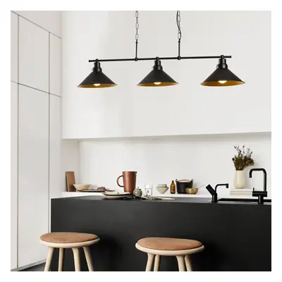 Opviq Závěsné svítidlo Sivani MR-835 3-light linear black/gold