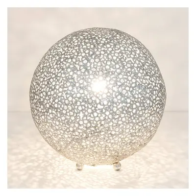 Holländer Stolní lampa Lily Grande, Ø 43 cm, stříbrná