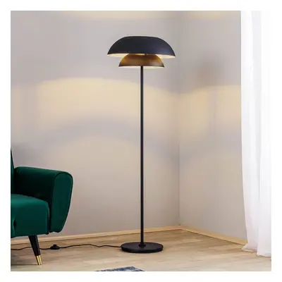 Lucande Stojací lampa Lucande Kellina, 151 cm, černá, kov, E27