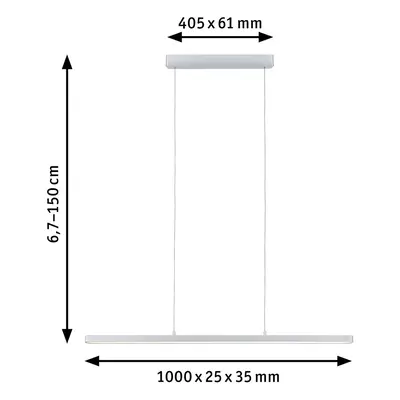 Paulmann Paulmann Lento LED závěsné ZigBee CCT dim chrom