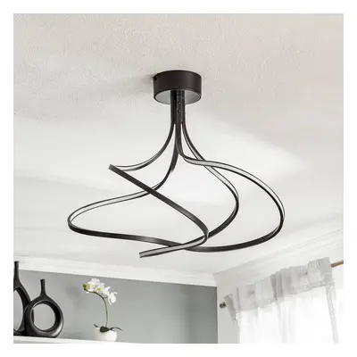 Domiluce Černé stropní LED svítidlo Lungo, výška 42 cm