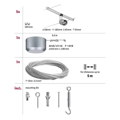 Paulmann Paulmann Spice Salt LED lankový systém, 10 m