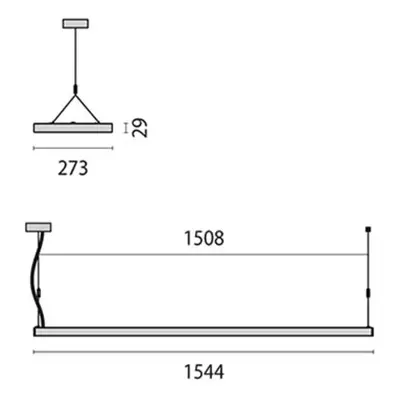 Performance in Lighting SL629PL přímý/nepřímý, DALI, 154 cm šedý, 4 000 kB