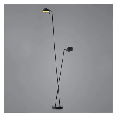 HELL LED stojací lampa Samy 2 světla 180cm černá/zlatá