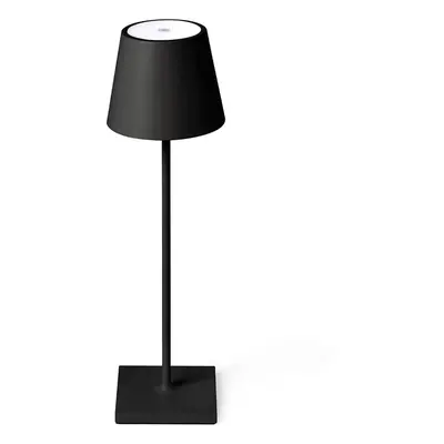 FARO BARCELONA LED stolní lampa Toc s USB nabíječkou, IP54, černá