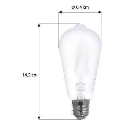 LUUMR LUUMR Smart LED žárovka matná E27 ST64 7W Tuya WLAN CCT