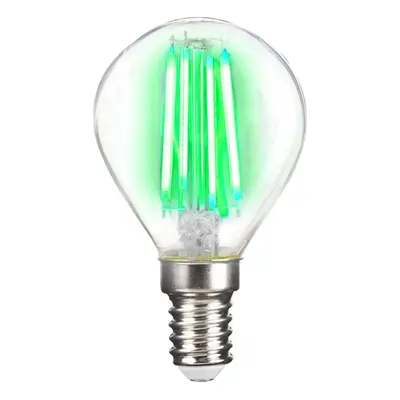 LIGHTME LED žárovka E14 4W Filament, zelená