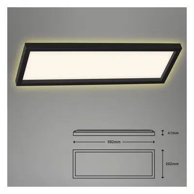 Briloner LED stropní světlo 7365, 58 x 20 cm, černá