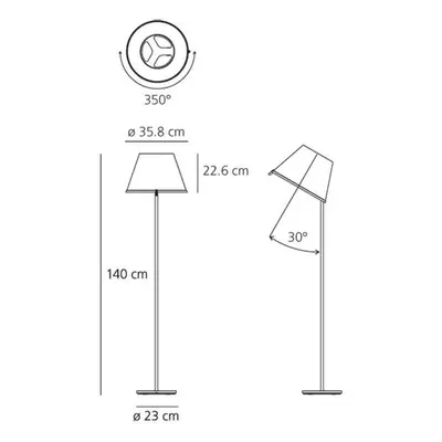 Artemide Artemide Choose stojací lampa pergamen/chrom