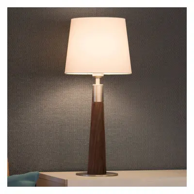 HerzBlut HerzBlut Conico stolní lampa bílá, ořech, 58cm