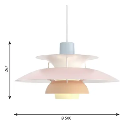 Louis Poulsen Louis Poulsen PH 5 Pastels modrá/růžová/broskvová