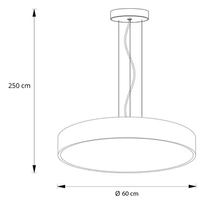 Arcchio Závěsné svítidlo Arcchio LED Vanida, černé, Ø 60 cm, nahoru/dolů