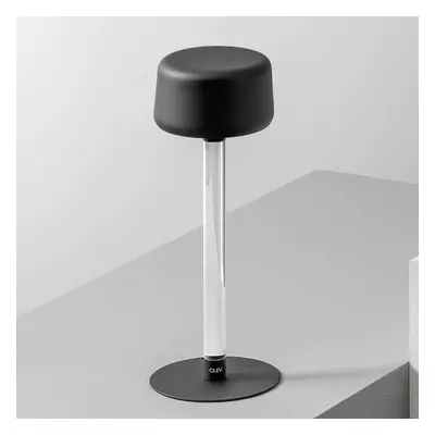 OleV Designová stolní lampa OLEV Tee s dobíjecí baterií, černá