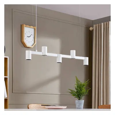 Arcchio Závěsné svítidlo Arcchio Brinja, bílé, délka 120 cm, 5 světel, GU10