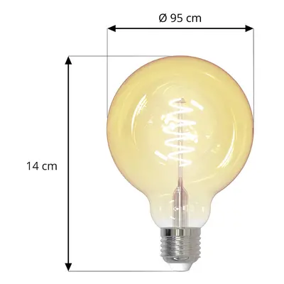 LUUMR LUUMR Smart LED E27 G95 4,9W čirá ZigBee Tuya Philips Hue