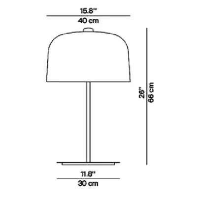 Luceplan Luceplan Zile Stolní lampa šedá, výška 66 cm