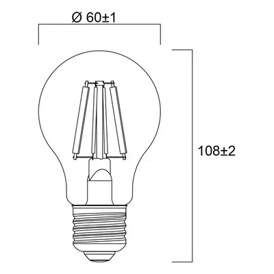 Sylvania Sylvania E27 filament LED žárovka 2,3W 2700K 485lm