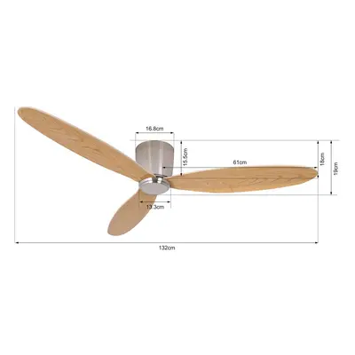 Beacon Lighting Stropní ventilátor Beacon Airfusion Radar teak Ø 132 cm tichý