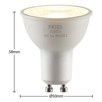 PRIOS LED reflektor GU10 5W 3 000K 60°