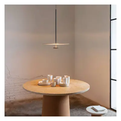 Vibia Vibia Flat LED závěsné světlo 1zdroj Ø55cm šedá L1