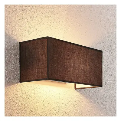 Lindby Textilní lampa Adea, 30 cm, hranatá, černá